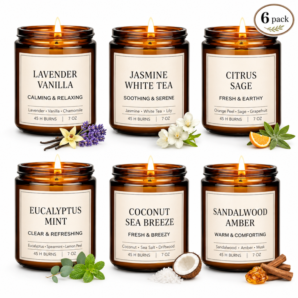 Scented candle gift set for cozy home decor and relaxing everyday moments