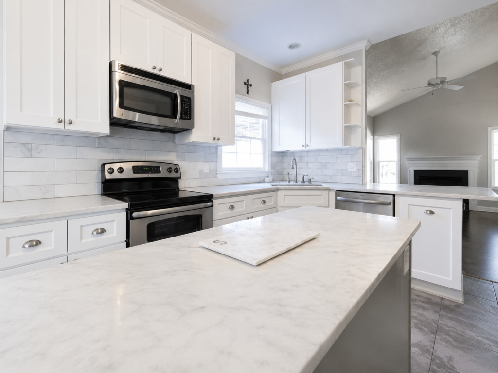 Small kitchen counter organization ideas with cutting boards and utensils
